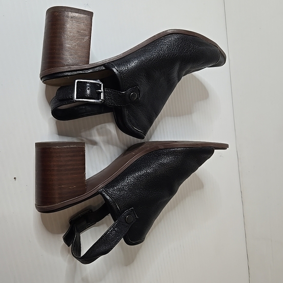 Franco Sarto peeptoe slingback black heels 7 - Picture 9 of 10